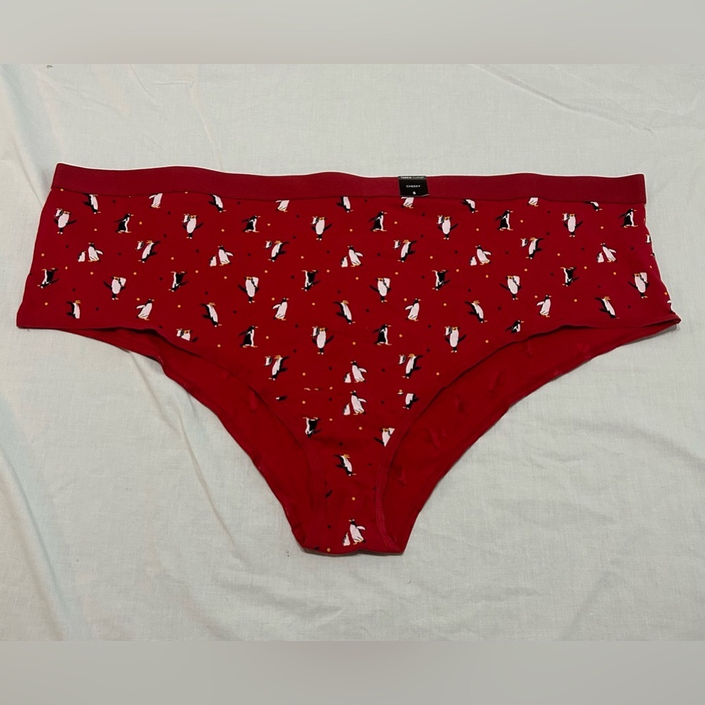 Torrid Red Dot Penguin Cotton Mid-Rise Cheeky Panty - 5X